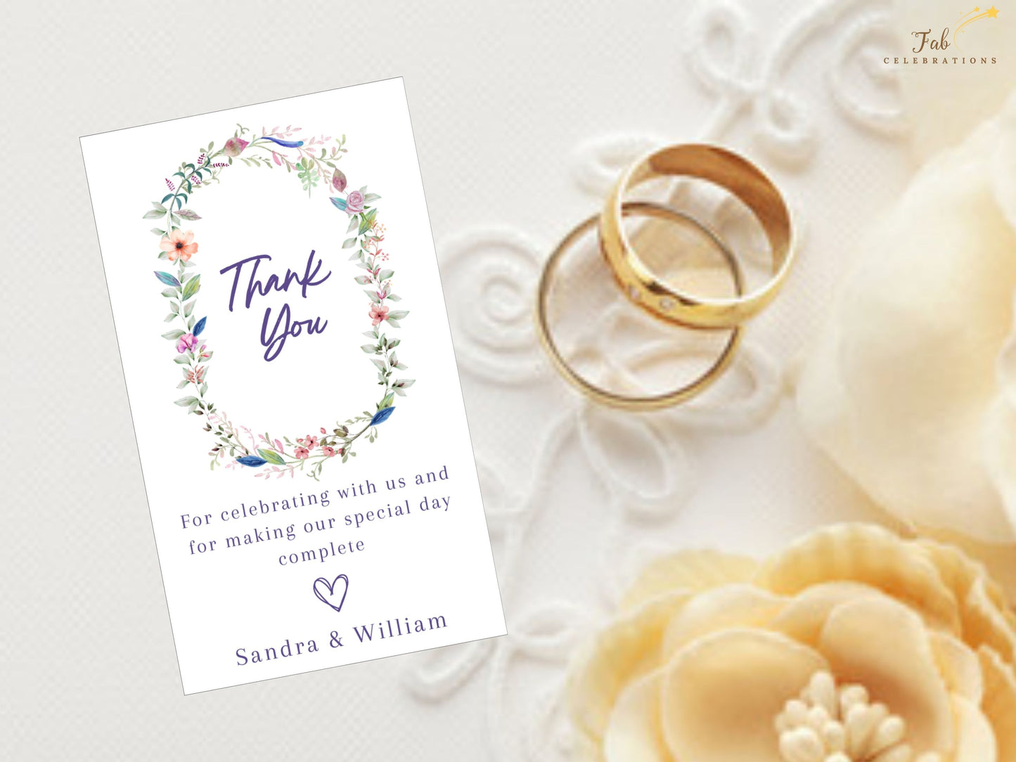 Boho wedding invitation template outdoor ceremony design with natural botanical borders and rustic styling, ideal for countryside and garden wedding celebrations.