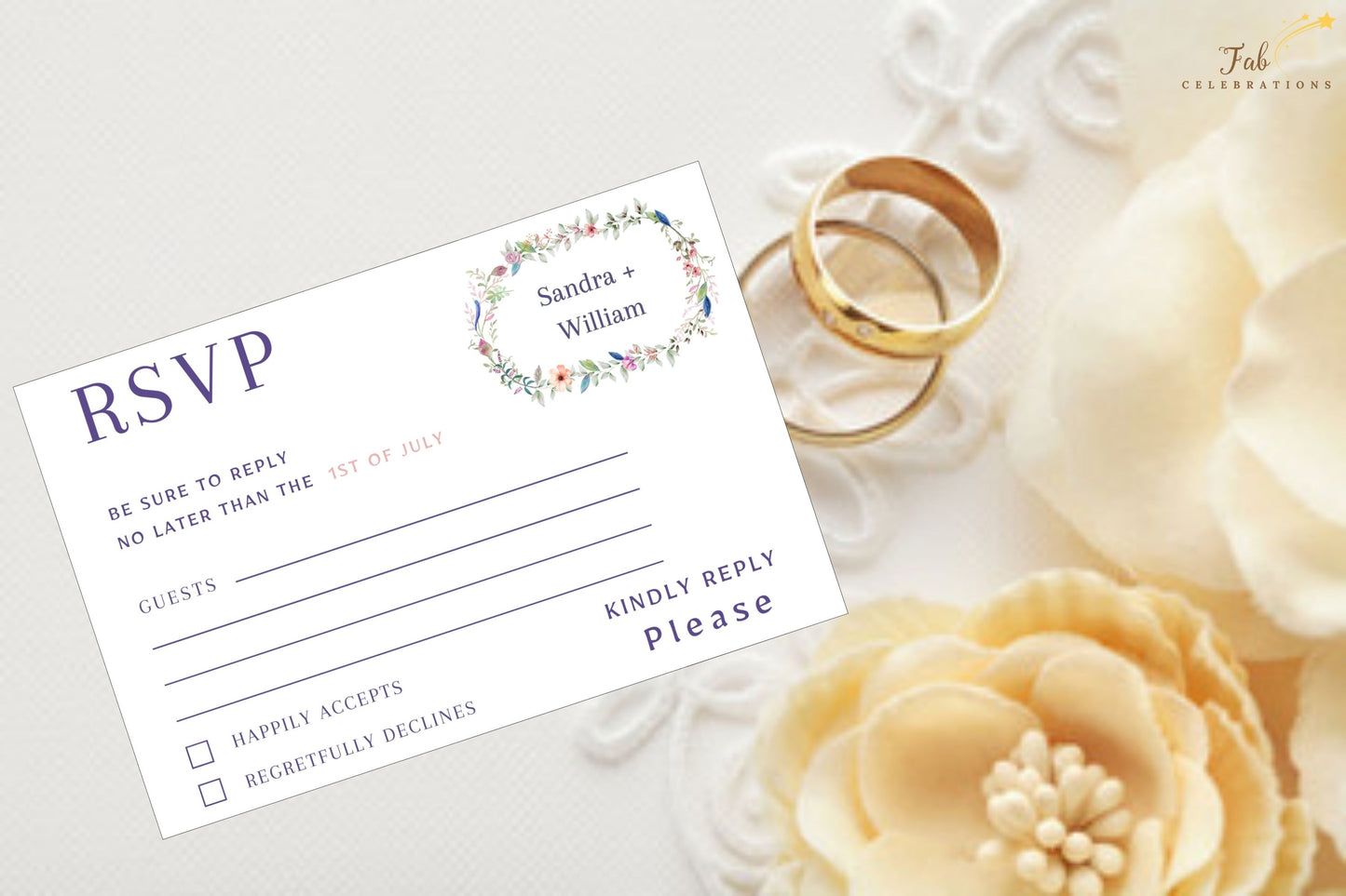 Boho wedding RSVP cards customizable Canva format with editable guest attendance and meal choice fields, instant download printable templates for wedding celebrations.