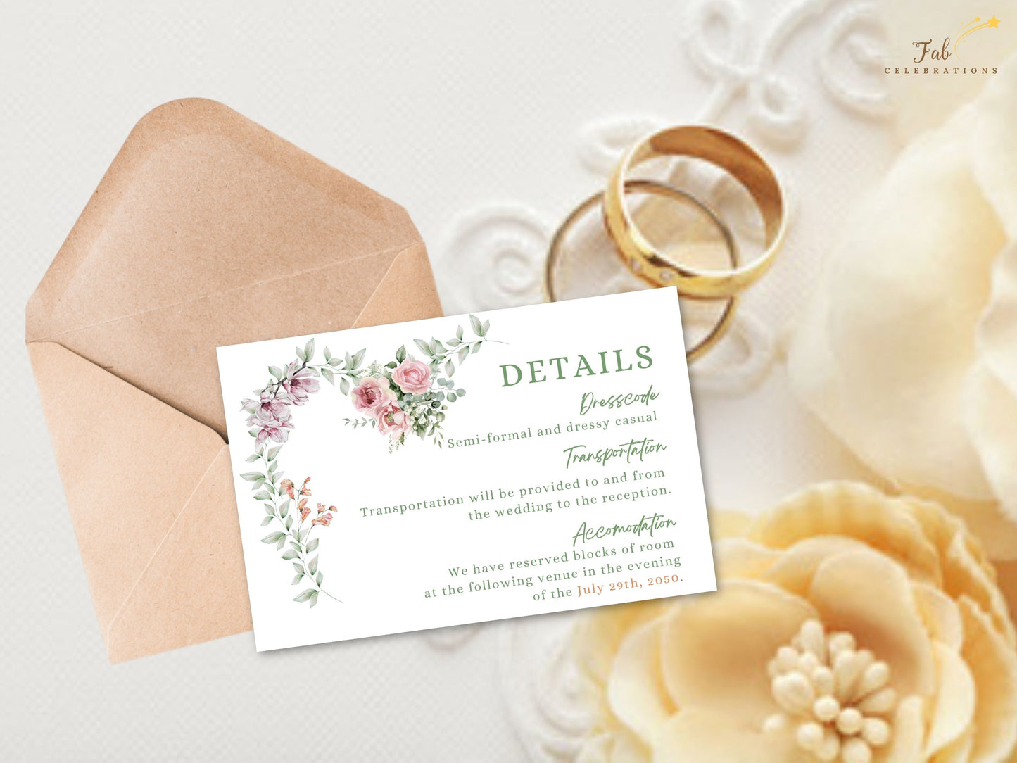 Garden wedding invitations floral heart design featuring pink roses, lavender sprigs, and tangerine blooms for romantic rustic chic wedding stationery.
