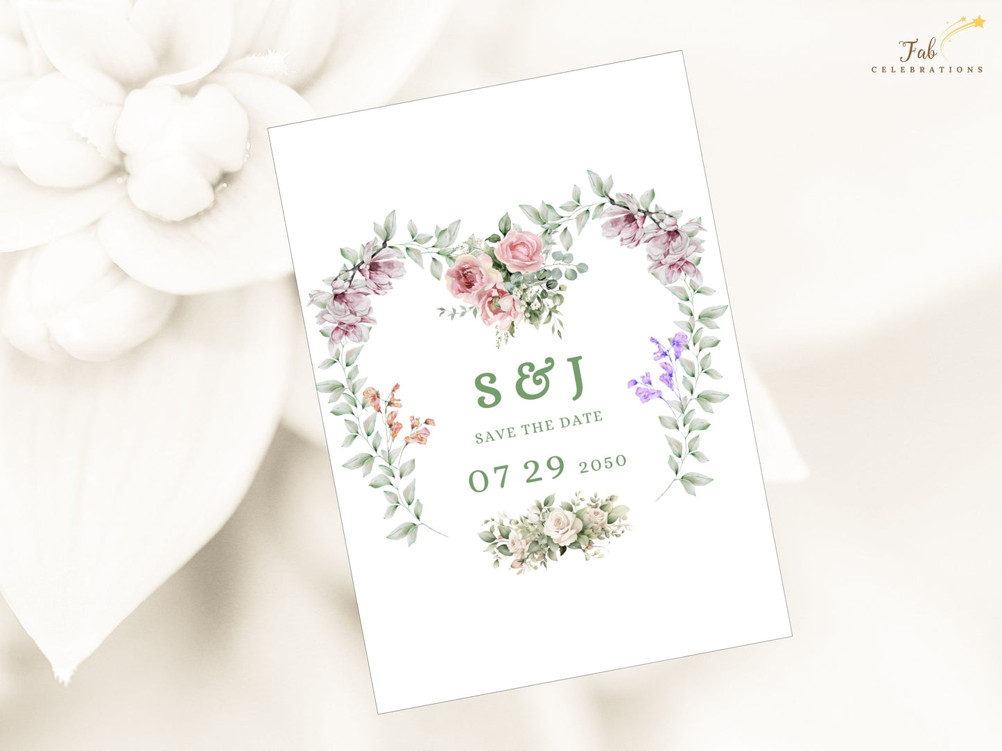 Lavender wedding invitations Canva editing display showing easy customization of fonts, text, and layout for elegant French-inspired wedding stationery.