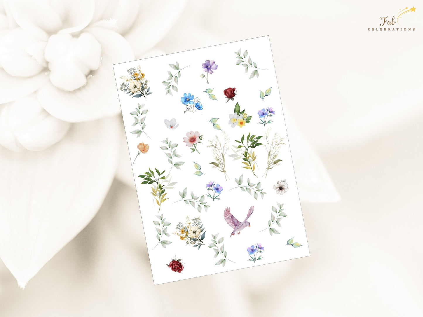 Rustic watercolor wedding card dove symbol closeup highlighting two graceful doves as unity emblem, surrounded by floral artistry for romantic ceremony stationery.