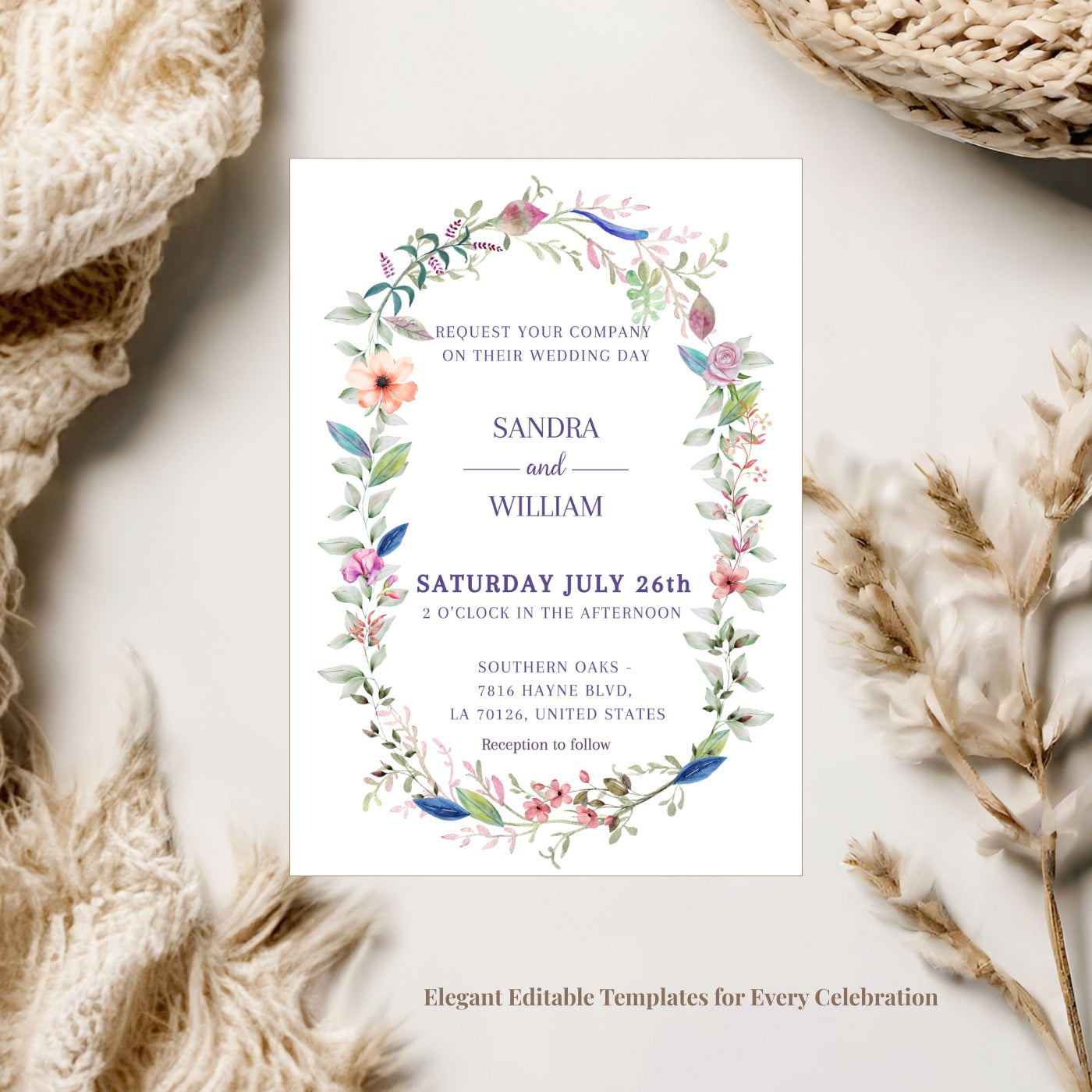 Single Invitation Editable Single Invitations – Canva Templates for Every Event – Fab ...