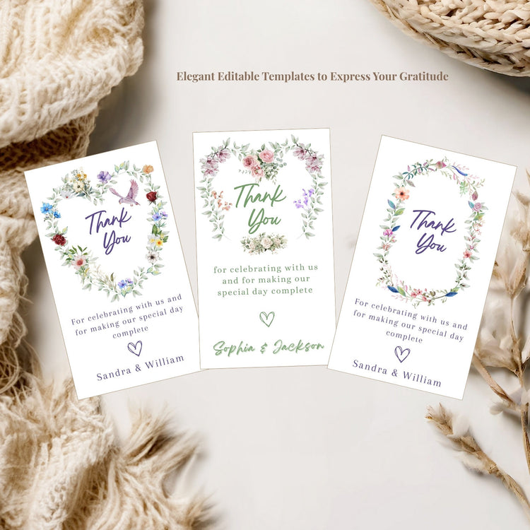 Elegant FabCelebrations thank you card collection featuring printable and editable designs to express love, gratitude, and appreciation for any occasion.