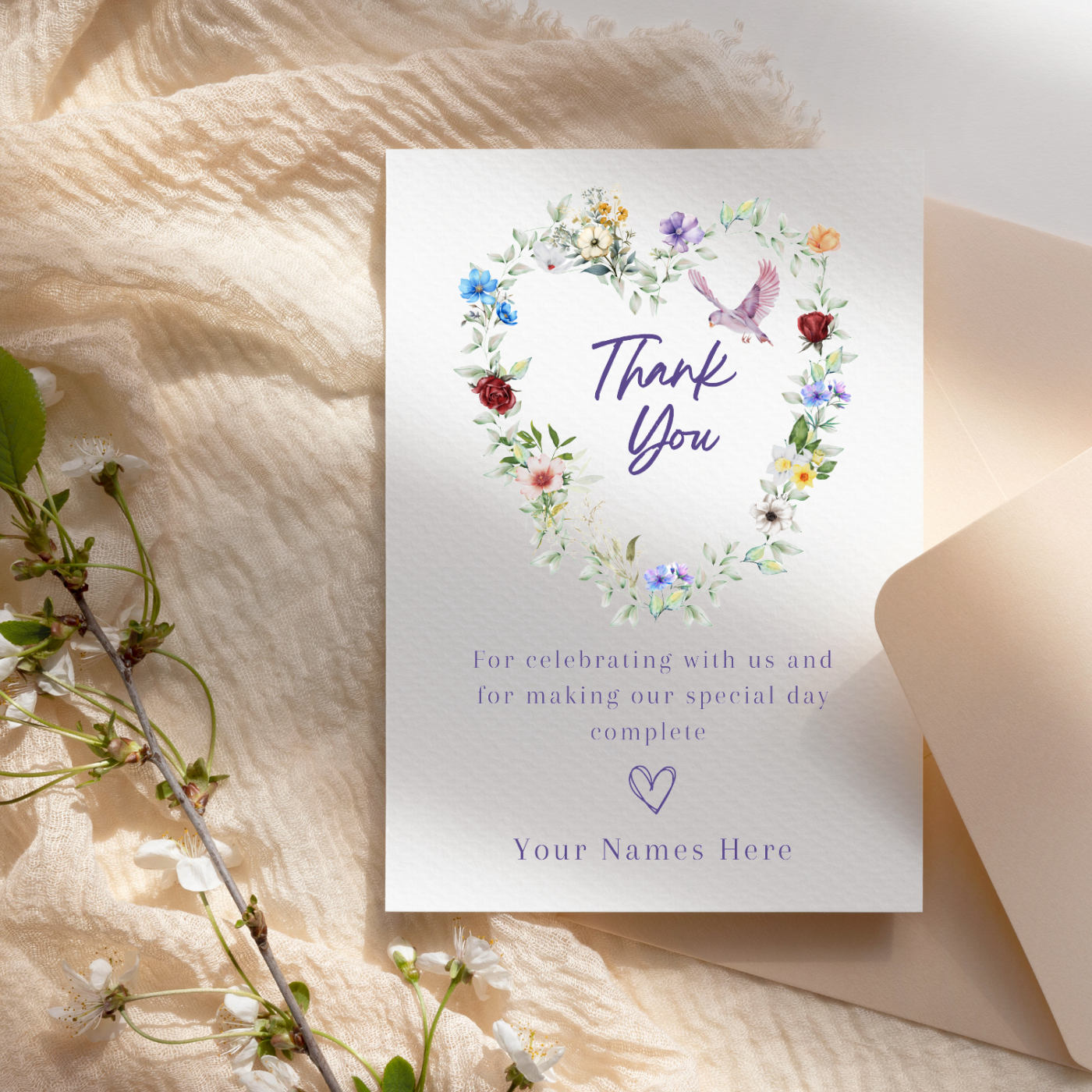 Elegant FabCelebrations greeting card collection featuring editable floral templates to celebrate love, gratitude, and life’s most meaningful moments.