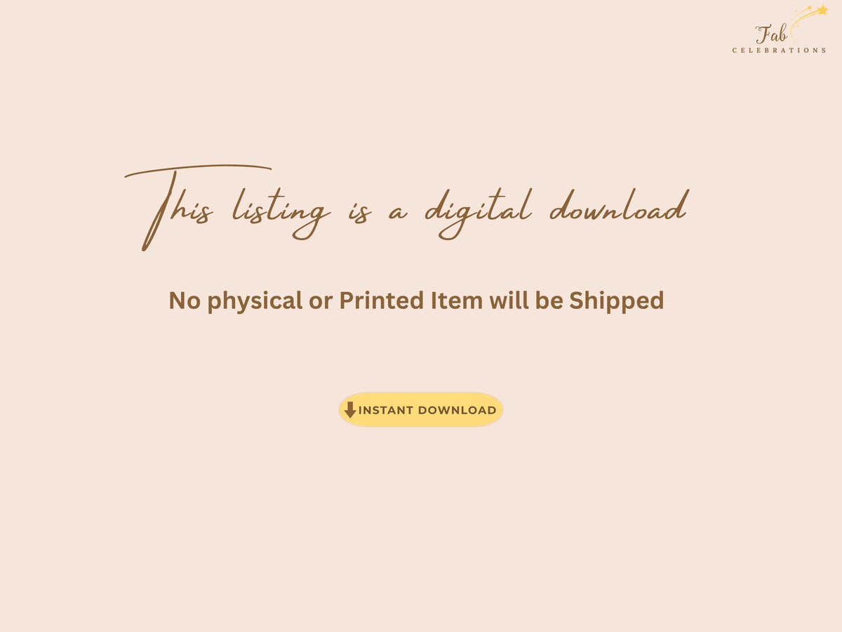 Mother’s Day Details Card – Black & Gold Canva Template