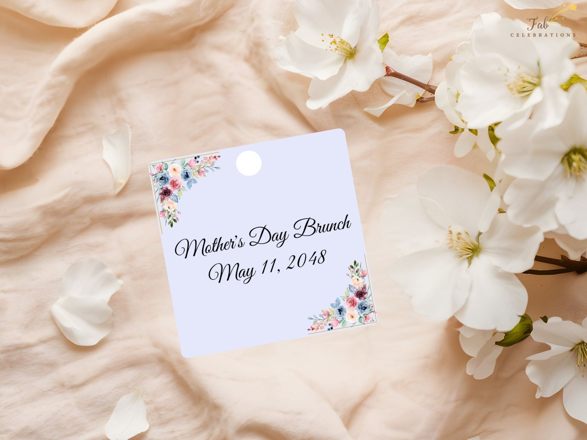 Mother’s Day Gratitude Set floral close-up highlighting blush roses, sage greenery, and watercolor-inspired botanical accents creating a romantic and graceful Mother’s Day atmosphere.