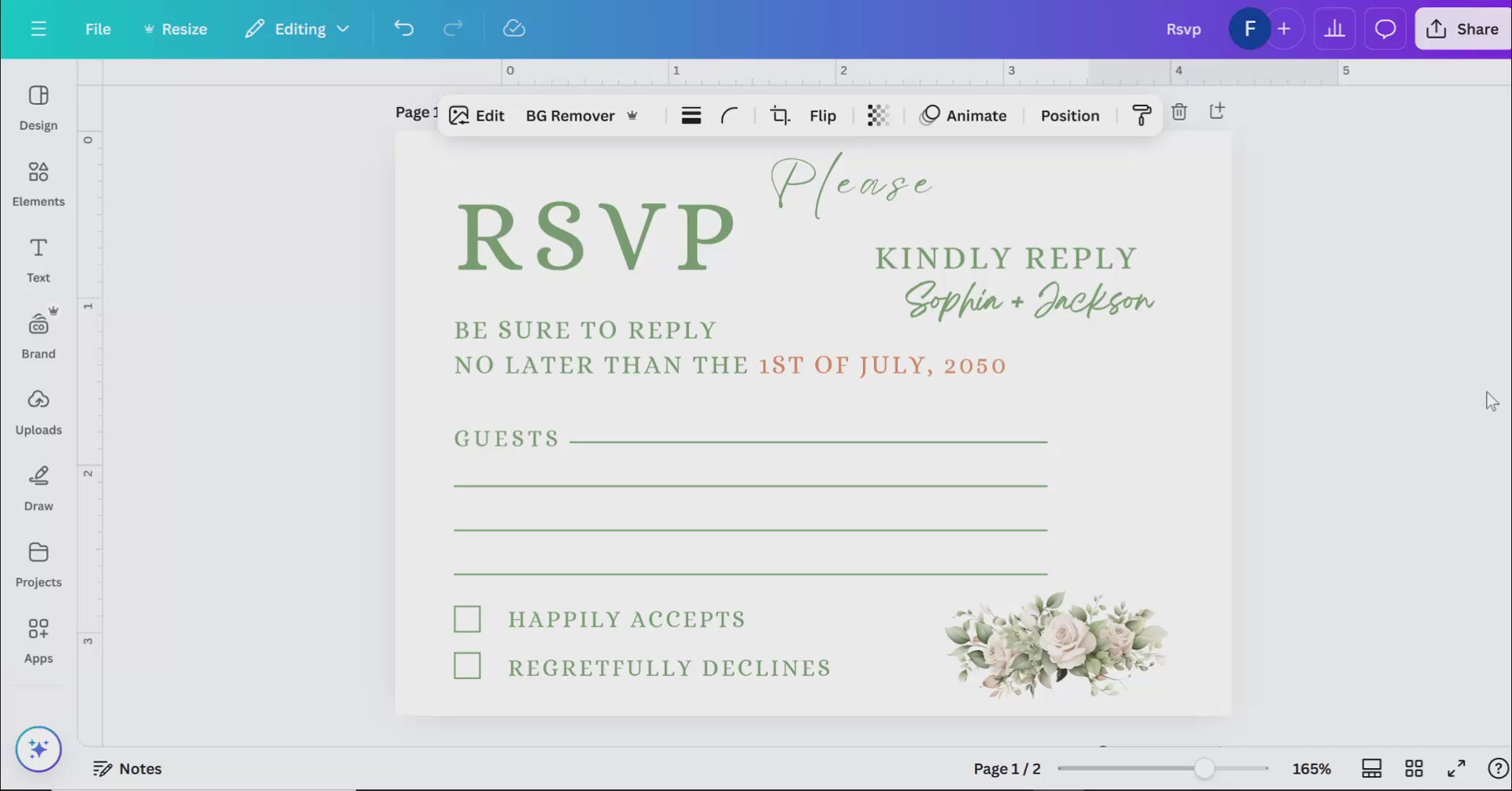 Video presentation of the Wedding RSVP Cards showing a floral Canva template with elegant boho styling — perfect for gathering guest responses with grace and harmony.