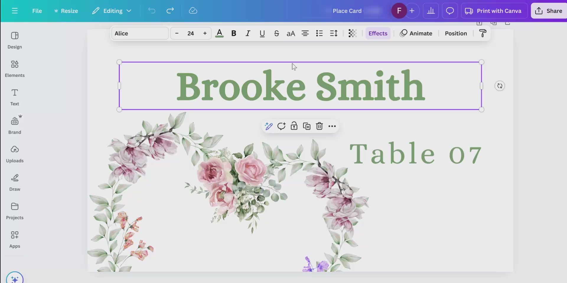 Video overview of the Wedding Place Cards featuring a boho floral Canva template with elegant red and white roses — perfect for adding personalized charm to your wedding seating.