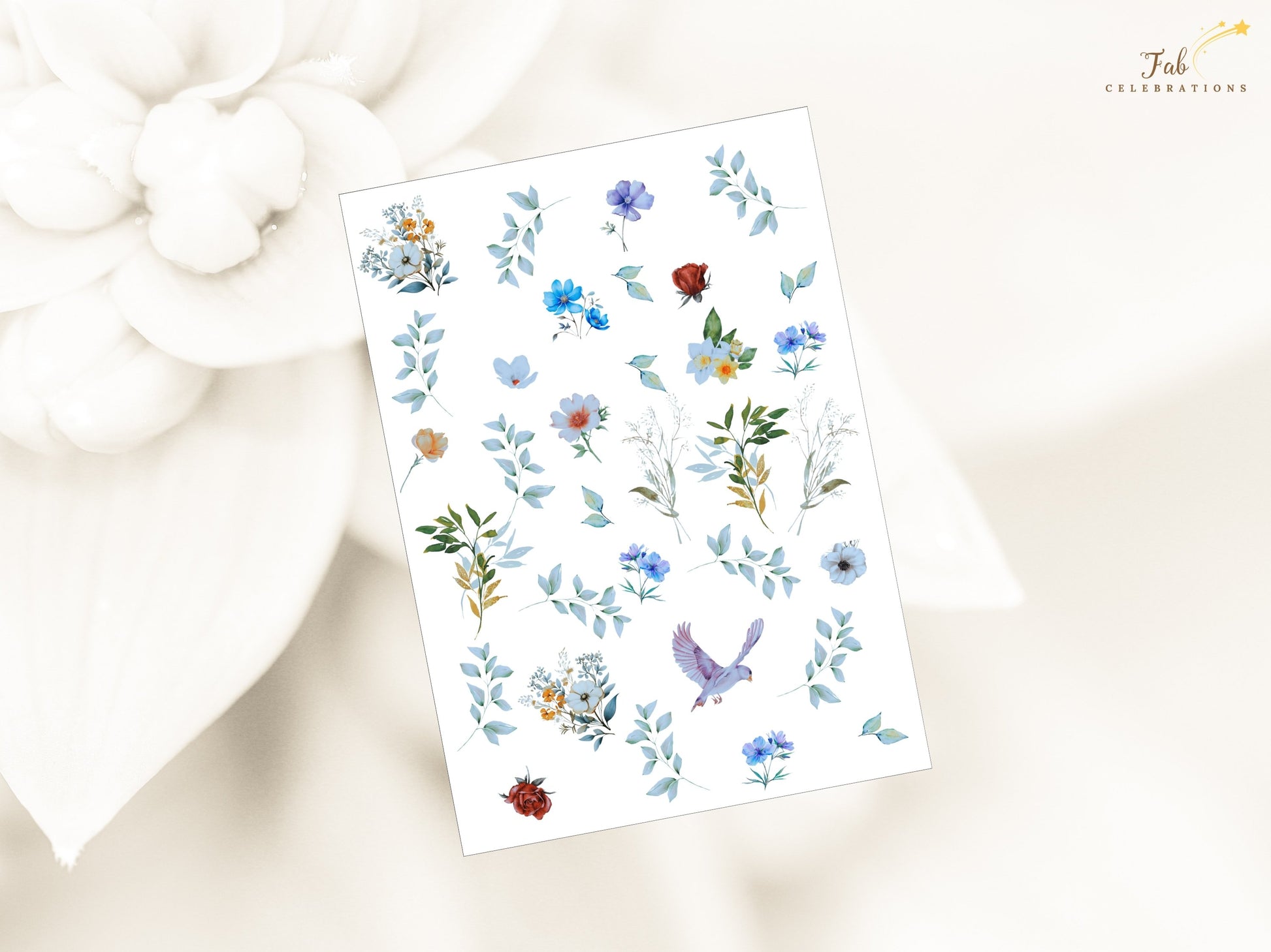 Elegant Wedding Menu Card designed for garden weddings and French-inspired celebrations with customizable Canva editing and refined botanical styling.